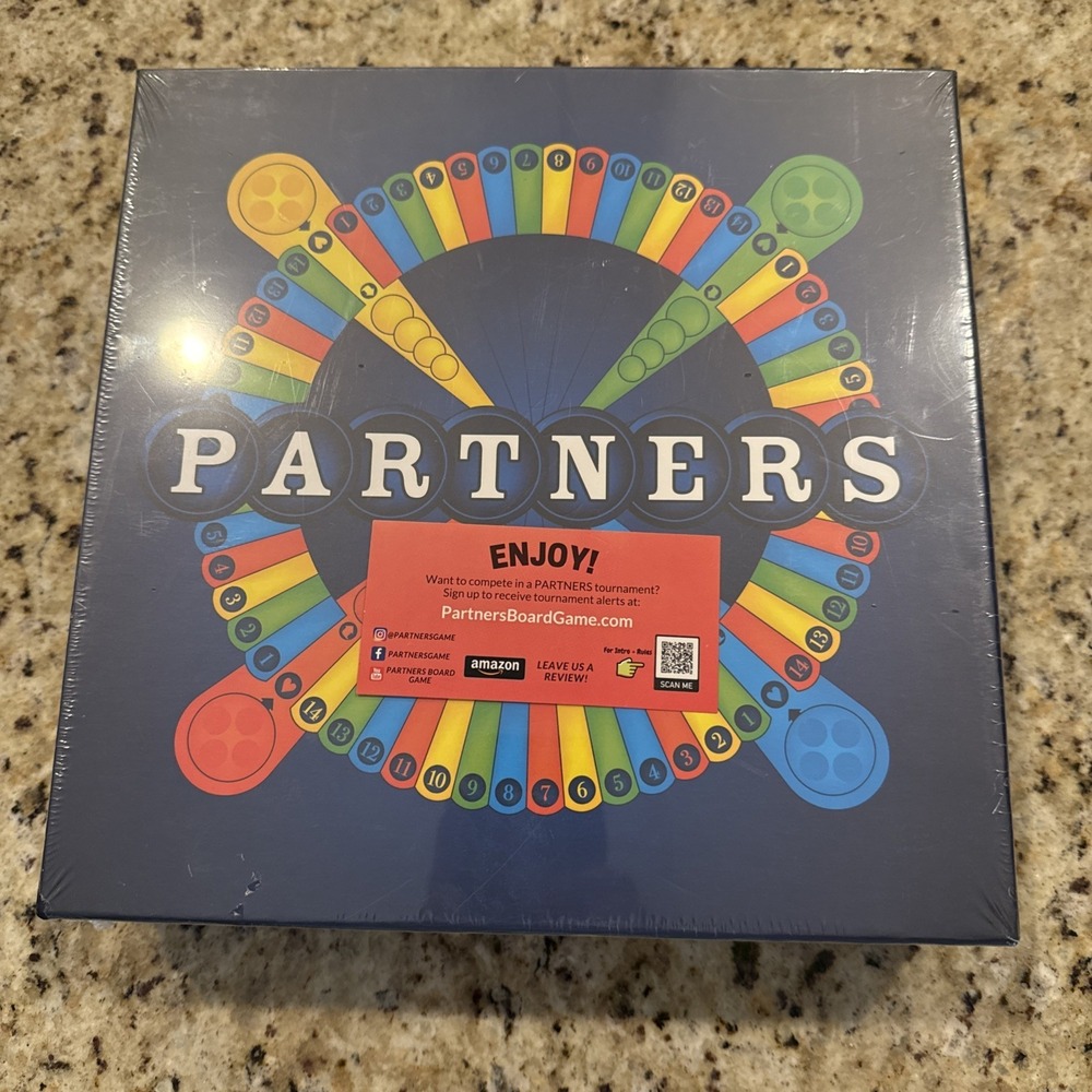 PARTNERS Board Game 4 Player Strategy Family Game by Game Inventors Sealed New